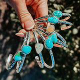 Stacking Cuff in Sonoran Mountain Turquoise - Golden Road Crafted