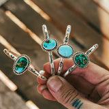 Stacking Cuff in Sonoran Mountain Turquoise - Golden Road Crafted