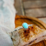 Stacking Cuff in Sonoran Mountain Turquoise - Golden Road Crafted