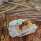 Stacking Cuff in Sonoran Mountain Turquoise - Golden Road Crafted