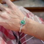 Stacking Cuff in Sonoran Mountain Turquoise - Golden Road Crafted