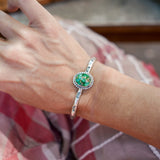 Stacking Cuff in Sonoran Mountain Turquoise - Golden Road Crafted
