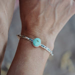 Stacking Cuff in Sonoran Mountain Turquoise - Golden Road Crafted