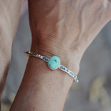 Stacking Cuff in Sonoran Mountain Turquoise - Golden Road Crafted