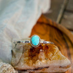 Stacking Cuff in Sonoran Mountain Turquoise - Golden Road Crafted
