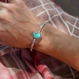 Stacking Cuff in Sonoran Mountain Turquoise - Golden Road Crafted