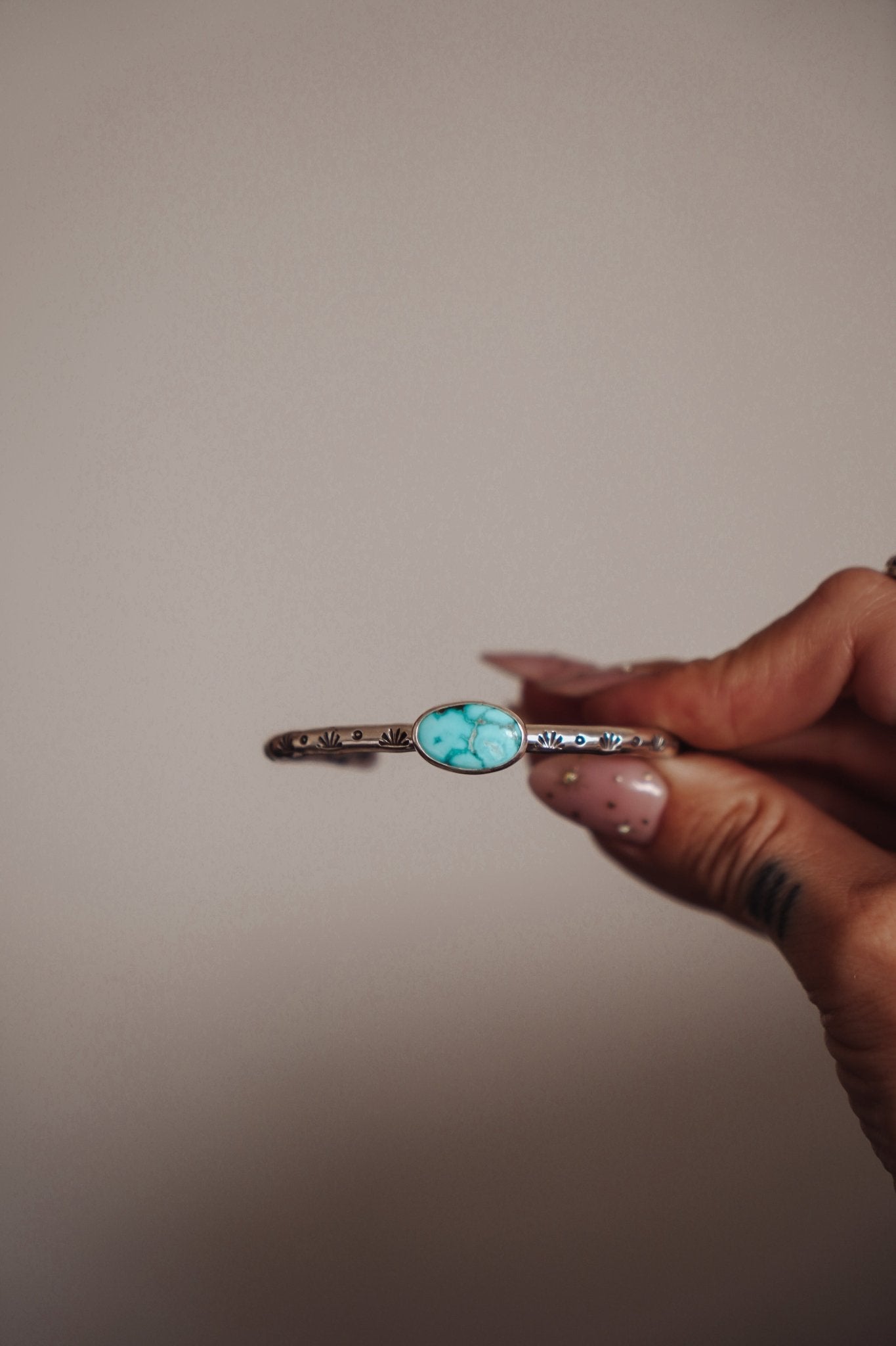 Stacking Cuff in Whitewater Turquoise - Golden Road Crafted