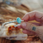 Stacking Cuff in Whitewater Turquoise - Golden Road Crafted