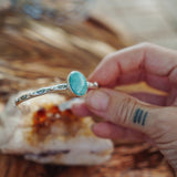 Stacking Cuff in Whitewater Turquoise - Golden Road Crafted