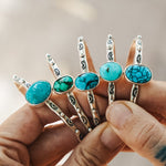 Stacking Cuff in Whitewater Turquoise - Golden Road Crafted