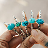 Stacking Cuff in Whitewater Turquoise - Golden Road Crafted