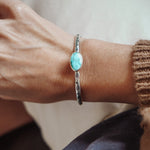 Stacking Cuff in Whitewater Turquoise - Golden Road Crafted
