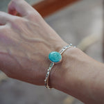 Stacking Cuff in Whitewater Turquoise - Golden Road Crafted