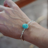 Stacking Cuff in Whitewater Turquoise - Golden Road Crafted