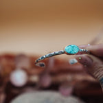 Stacking Cuff in Whitewater Turquoise - Golden Road Crafted