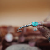 Stacking Cuff in Whitewater Turquoise - Golden Road Crafted