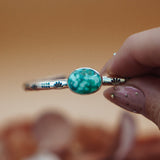 Stacking Cuff in Whitewater Turquoise - Golden Road Crafted