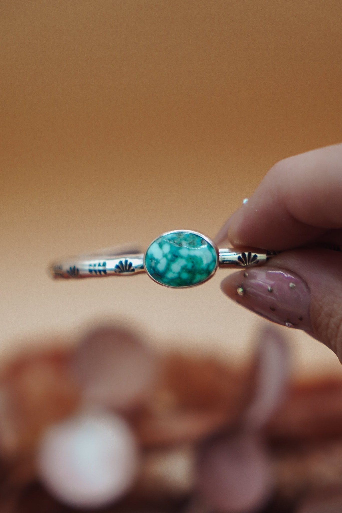 Stacking Cuff in Whitewater Turquoise - Golden Road Crafted