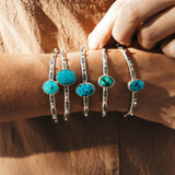 Stacking Cuff in Whitewater Turquoise - Golden Road Crafted