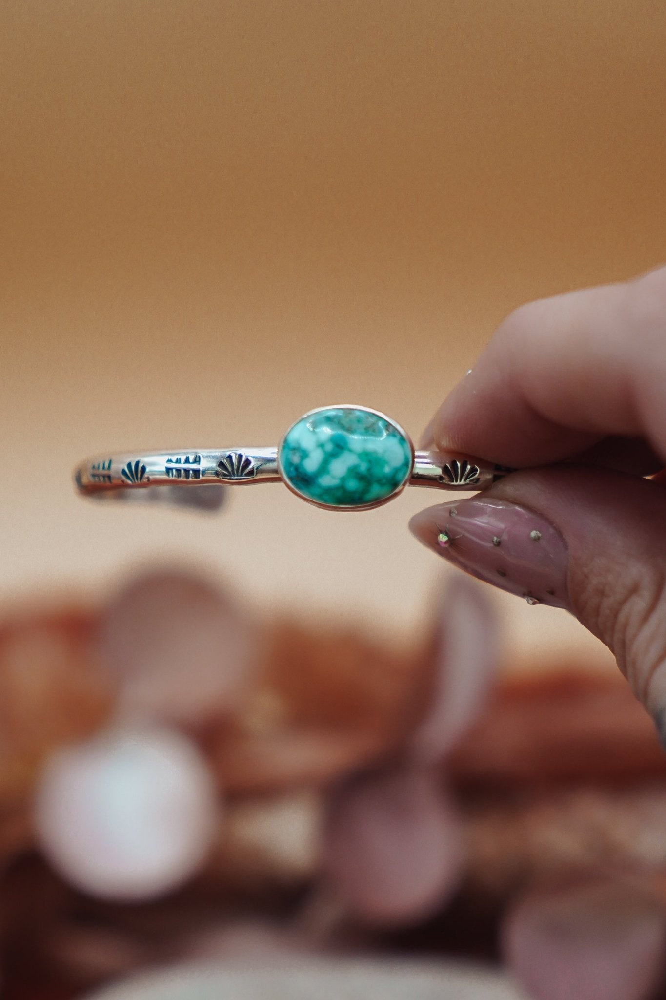 Stacking Cuff in Whitewater Turquoise - Golden Road Crafted