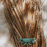 Statement Choker in Hubei & Kingman Turquoise - Golden Road Crafted