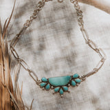 Statement Choker in Hubei & Kingman Turquoise - Golden Road Crafted