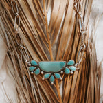 Statement Choker in Hubei & Kingman Turquoise - Golden Road Crafted