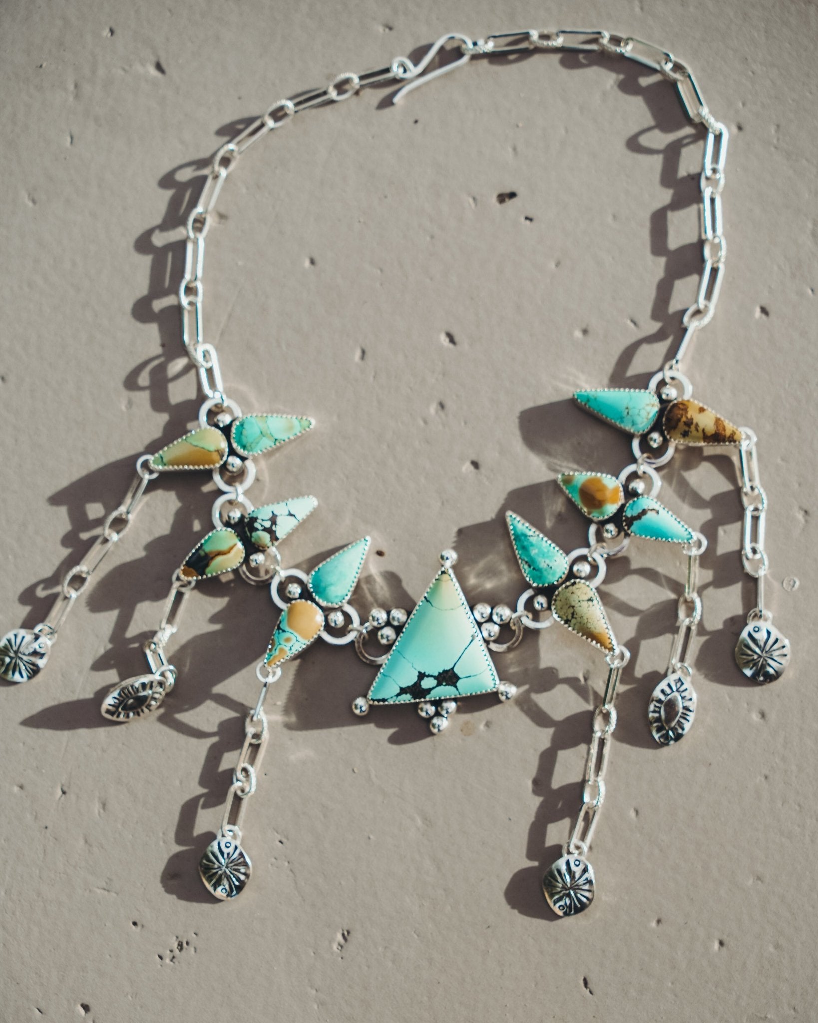 Statement Choker in Hubei Turquoise - Golden Road Crafted
