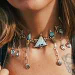 Statement Choker in Hubei Turquoise - Golden Road Crafted