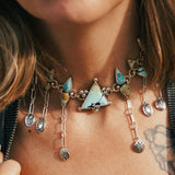 Statement Choker in Hubei Turquoise - Golden Road Crafted