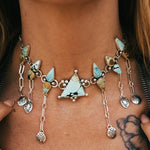 Statement Choker in Hubei Turquoise - Golden Road Crafted