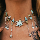 Statement Choker in Hubei Turquoise - Golden Road Crafted