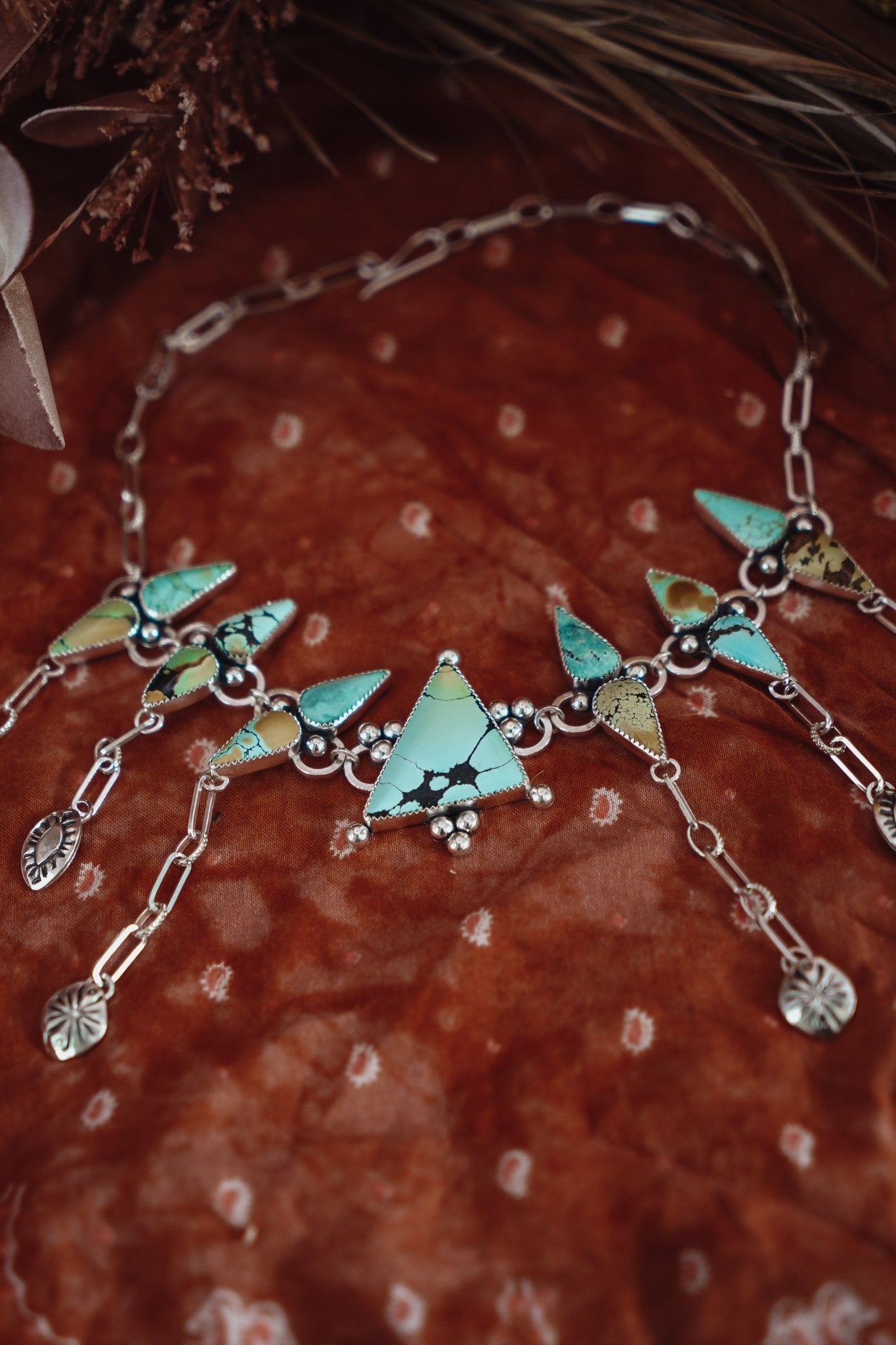 Statement Choker in Hubei Turquoise - Golden Road Crafted