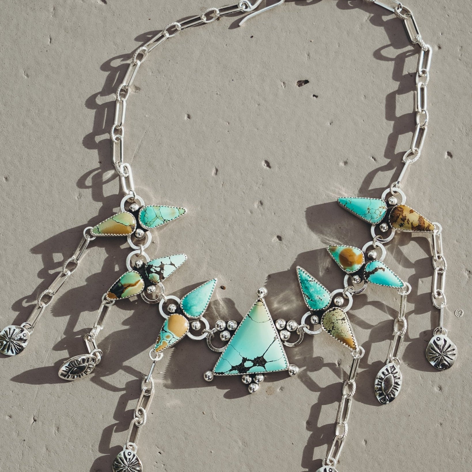 Statement Choker in Hubei Turquoise - Golden Road Crafted