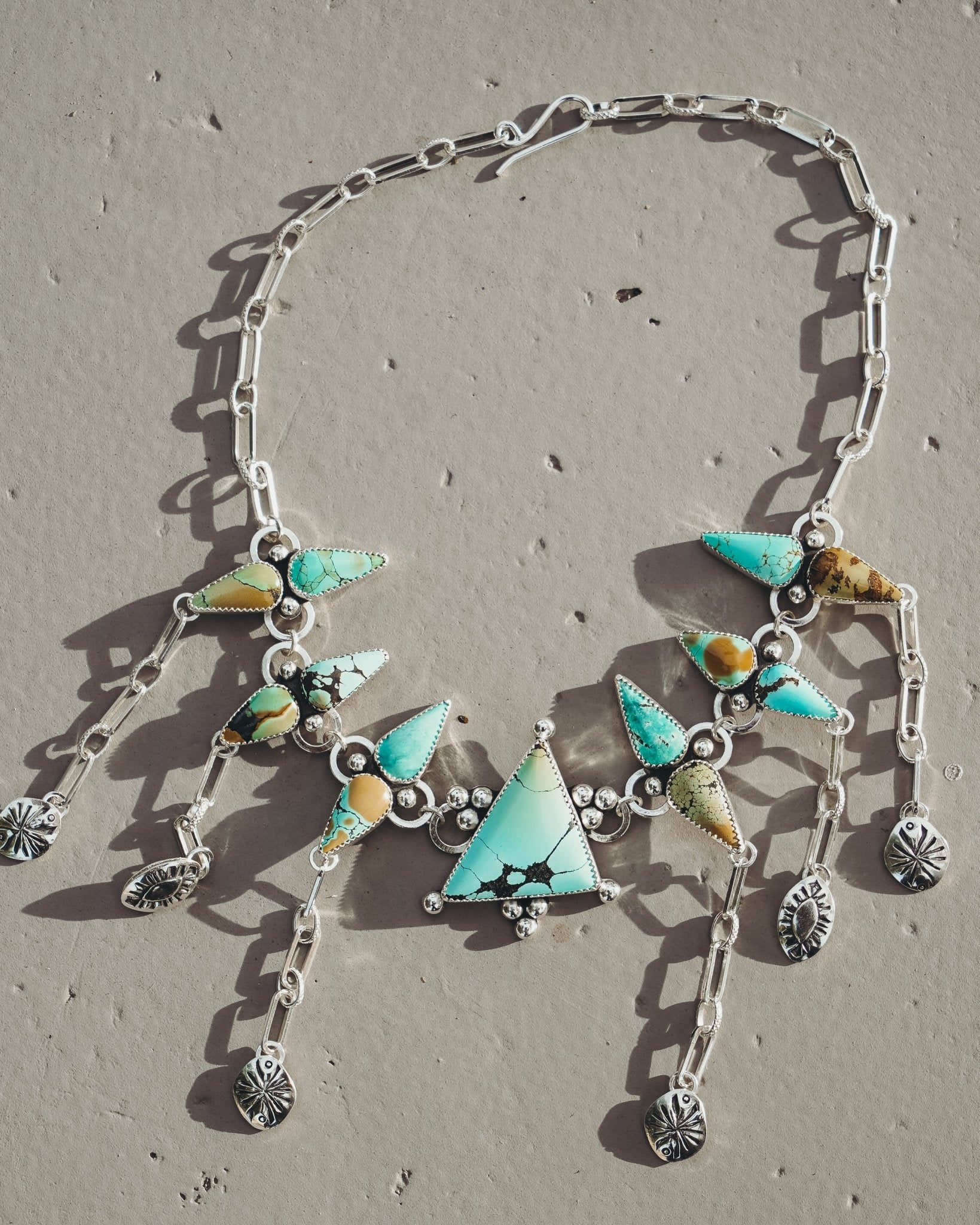 Statement Choker in Hubei Turquoise - Golden Road Crafted