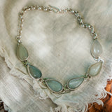 Statement Choker in Rainbow Moonstone - Golden Road Crafted
