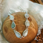 Statement Choker in Rainbow Moonstone - Golden Road Crafted