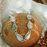 Statement Choker in Rainbow Moonstone - Golden Road Crafted