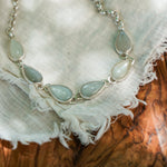 Statement Choker in Rainbow Moonstone - Golden Road Crafted