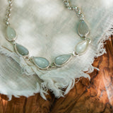 Statement Choker in Rainbow Moonstone - Golden Road Crafted