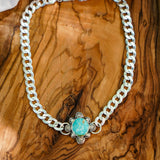 Statement Choker in Sonoran Mountain Turquoise - Golden Road Crafted