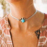 Statement Choker in Sonoran Mountain Turquoise - Golden Road Crafted