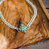 Statement Choker in Sonoran Mountain Turquoise - Golden Road Crafted