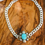 Statement Choker in Sonoran Mountain Turquoise - Golden Road Crafted