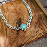 Statement Choker in Sonoran Mountain Turquoise - Golden Road Crafted