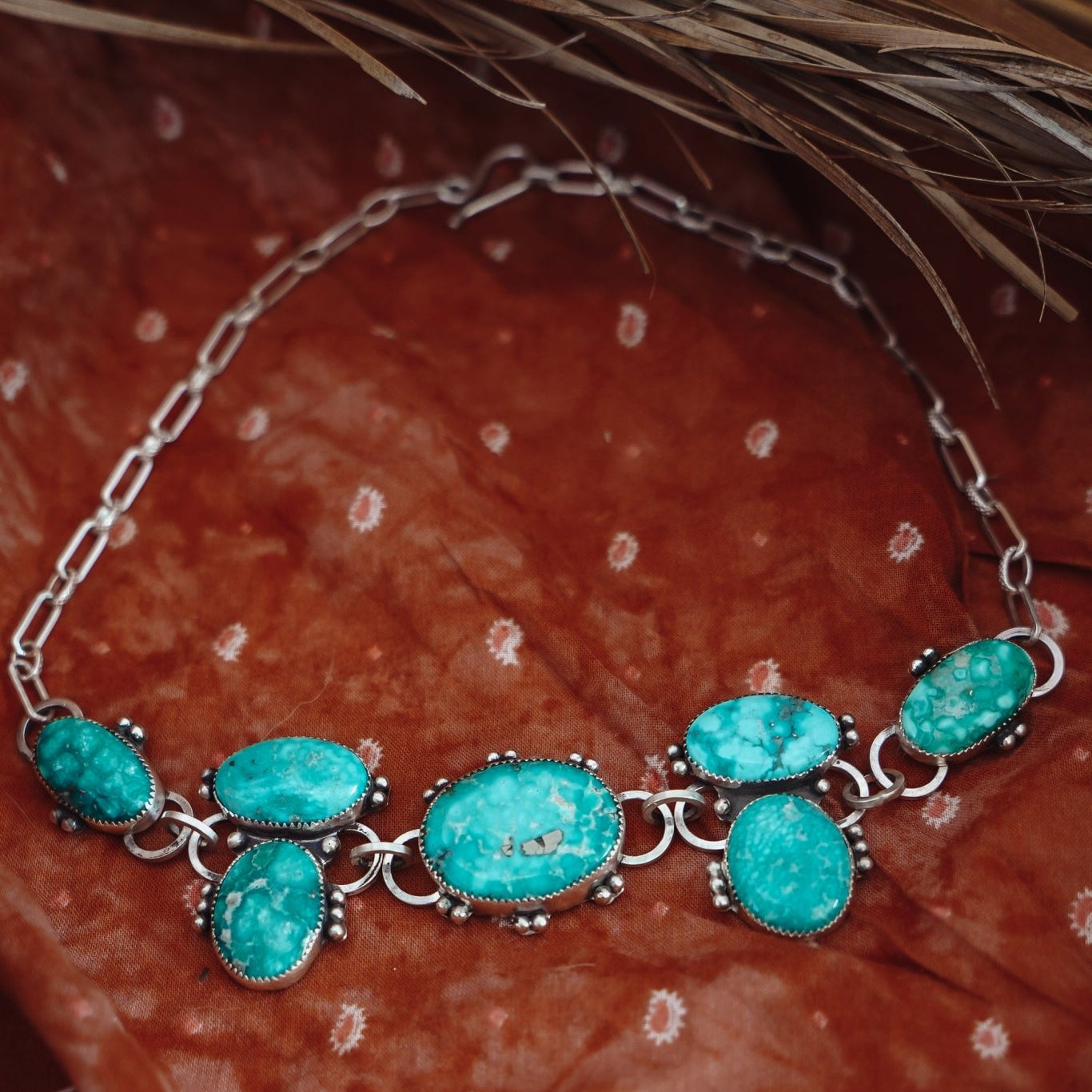 Statement Choker in Whitewater Turquoise - Golden Road Crafted
