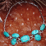 Statement Choker in Whitewater Turquoise - Golden Road Crafted