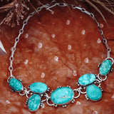Statement Choker in Whitewater Turquoise - Golden Road Crafted