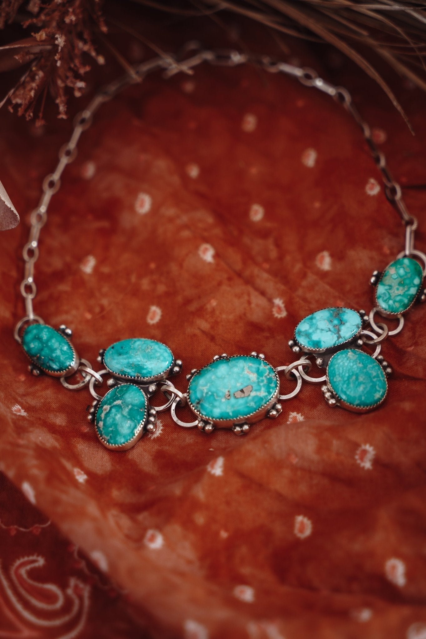 Statement Choker in Whitewater Turquoise - Golden Road Crafted