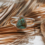 Statement Cuff in Blackjack Turquoise - Golden Road Crafted